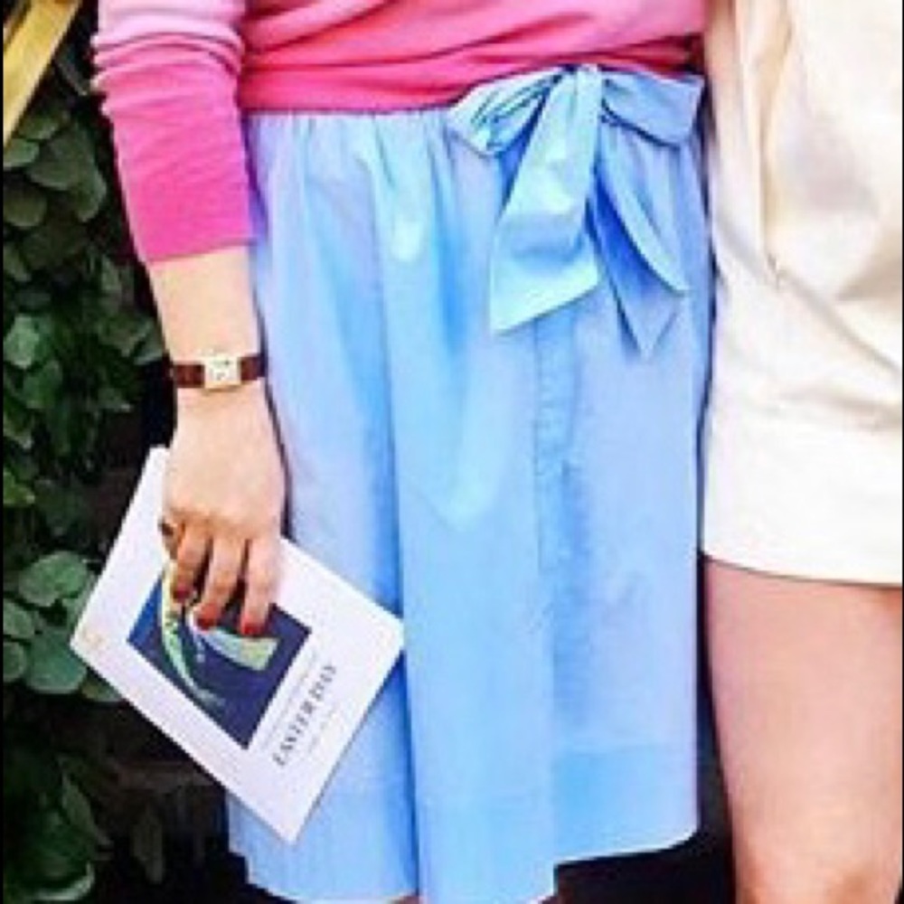 Club Monaco Cornflower Blue Skirt (with bow tie)